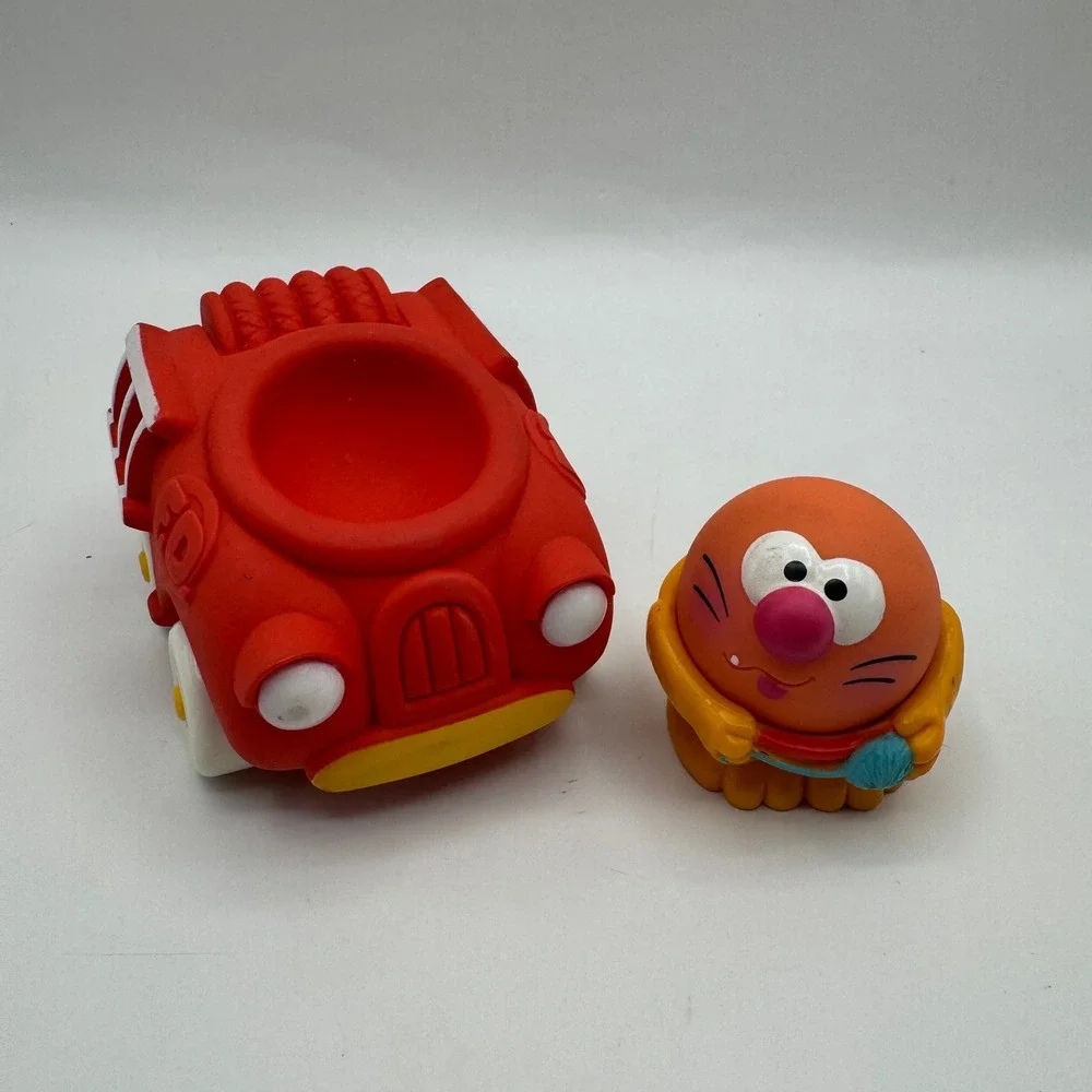 Parker Brothers Nerfuls Fire Truck Toy OS Red Vintage 1985 Figure Set